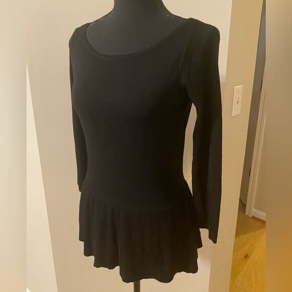 INC International Concepts Black Peplum Sweater Small - Picture 4 of 7